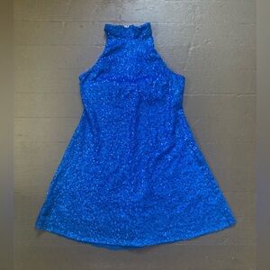 Creations by Cicci Blue Sequined Mini Dress Stage Attire Women’s Small